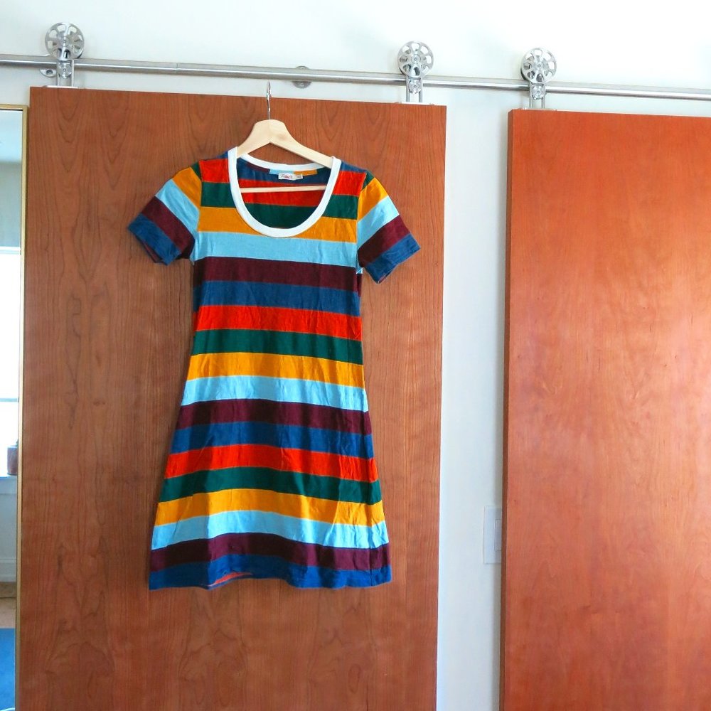 Faherty Striped Cotton Mini Dress